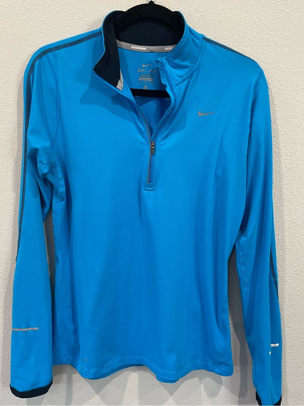 Nike Women's Blue Quarter-Zip Performance Pullover